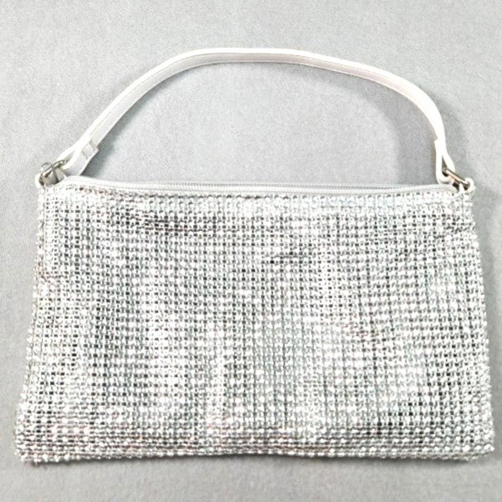 Art Class Silver Rhinestone Evening Bag Purse Kids Girl Party Wedding